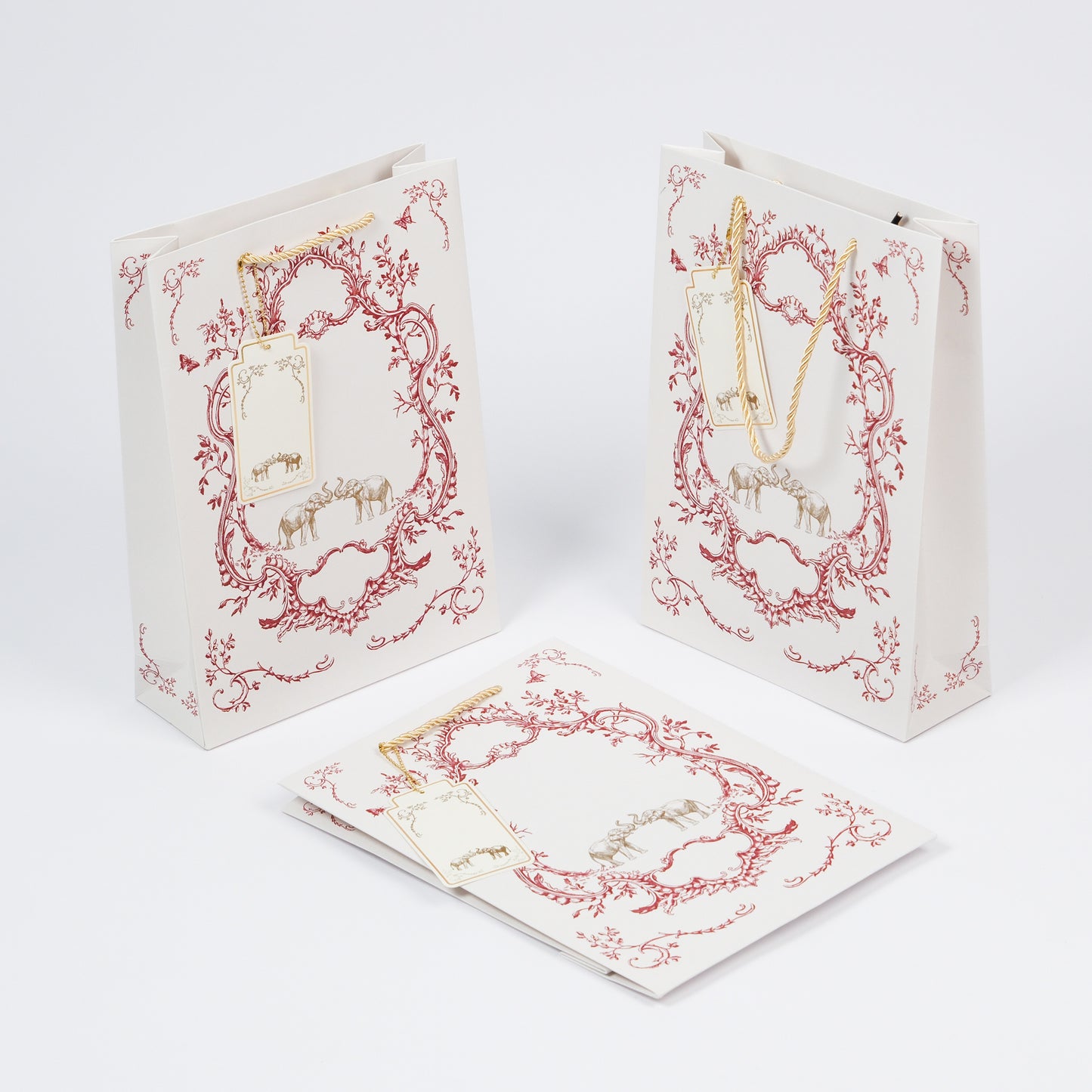 Crimson Royale Gift Bag (Set of 5 Paper Bags with 5 Gift Tags)