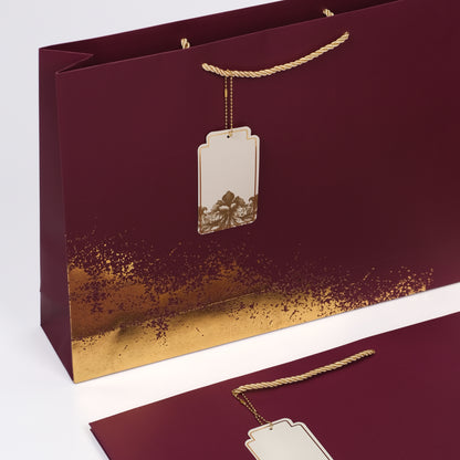 Golden Dust on Mulberry (Set of 5 Bags with 5 Gift Tags)