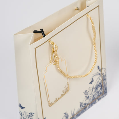 Elegant Floral Gift Bags (Set of 5 Bags with 5 Gift Tags)