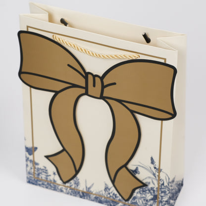 Elegant Floral Gift Bags (Set of 5 Bags with 5 Gift Tags)